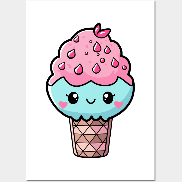 Cute Ice Cream Wall Art by micho2591